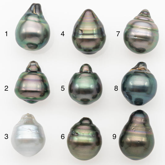 11-12mm Tahitian Pearl Natural Color with Minor Blemishes, Loose Undrilled for Jewelry Making, SKU # 3263TH