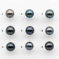 8-9mm High Quality Round Tahitian Pearl in Natural Color and Nice Luster with Minor Blemishe, Single Piece Loose Undrilled, SKU # 2084TH