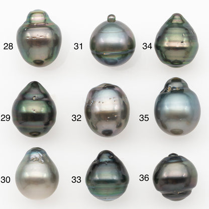 11-12mm Tahitian Pearl Natural Color with Minor Blemishes, Loose Undrilled for Jewelry Making, SKU # 3263TH