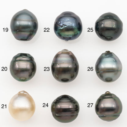 11-12mm Tahitian Pearl Natural Color with Minor Blemishes, Loose Undrilled for Jewelry Making, SKU # 3264TH