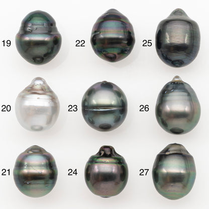 11-12mm Tahitian Pearl Natural Color with Minor Blemishes, Loose Undrilled for Jewelry Making, SKU # 3265TH