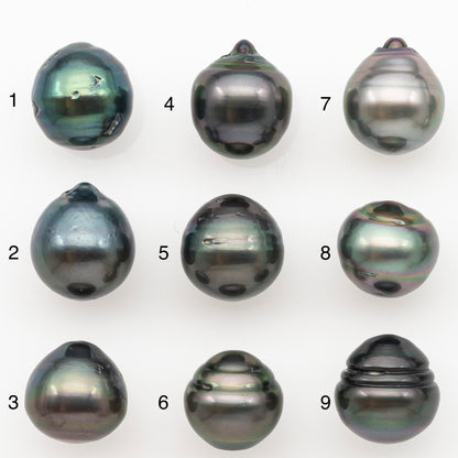 11-12mm Tahitian Pearl Natural Color with Minor Blemishes, Loose Undrilled for Jewelry Making, SKU # 3265TH