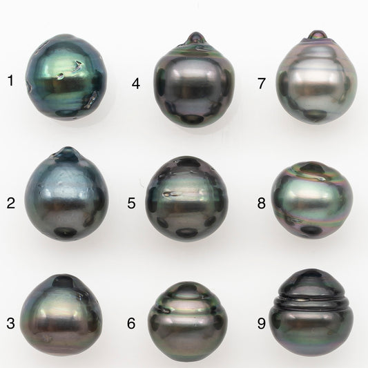 11-12mm Tahitian Pearl Natural Color with Minor Blemishes, Loose Undrilled for Jewelry Making, SKU # 3265TH