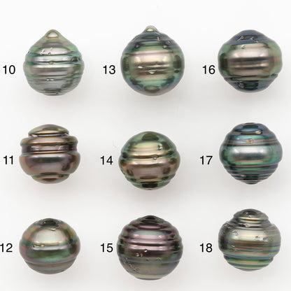 11-12mm Tahitian Pearl Natural Color with Minor Blemishes, Loose Undrilled for Jewelry Making, SKU # 3266TH