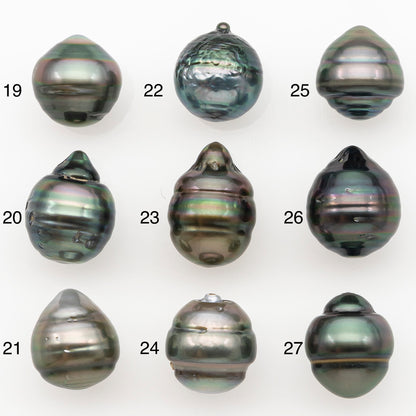 11-12mm Tahitian Pearl Natural Color with Minor Blemishes, Loose Undrilled for Jewelry Making, SKU # 3266TH