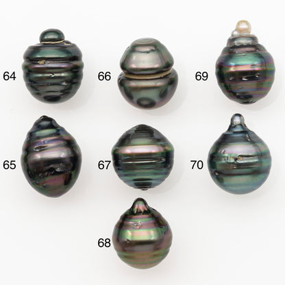 11-12mm Tahitian Pearl Natural Color with Minor Blemishes, Loose Undrilled for Jewelry Making, SKU # 3266TH