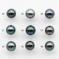 9-10mm AAA High Quality Round Tahitian Pearl in Natural Color and Very Nice Luster, Single Piece Loose Undrilled, SKU # 2085TH