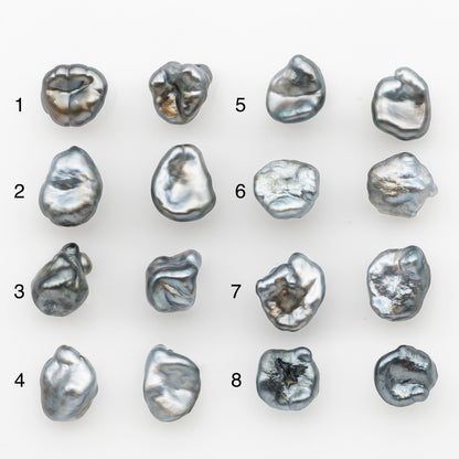 8mm Tahitian Keshi Pearl Pairs, Matched Loose Undrilled for Making Earring, Natural Color and High Luster, SKU # 3268TH
