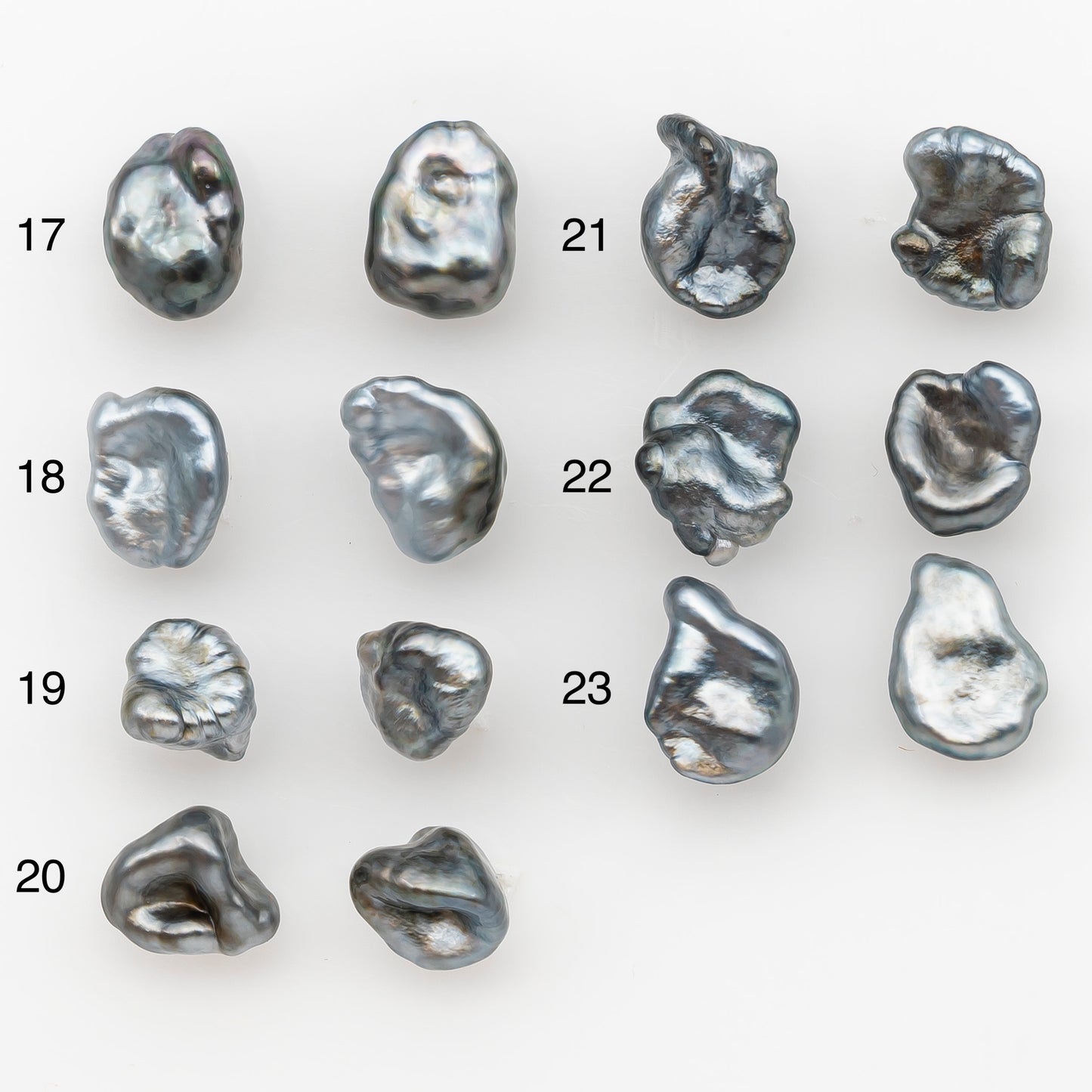 8mm Tahitian Keshi Pearl Pairs, Matched Loose Undrilled for Making Earring, Natural Color and High Luster, SKU # 3268TH