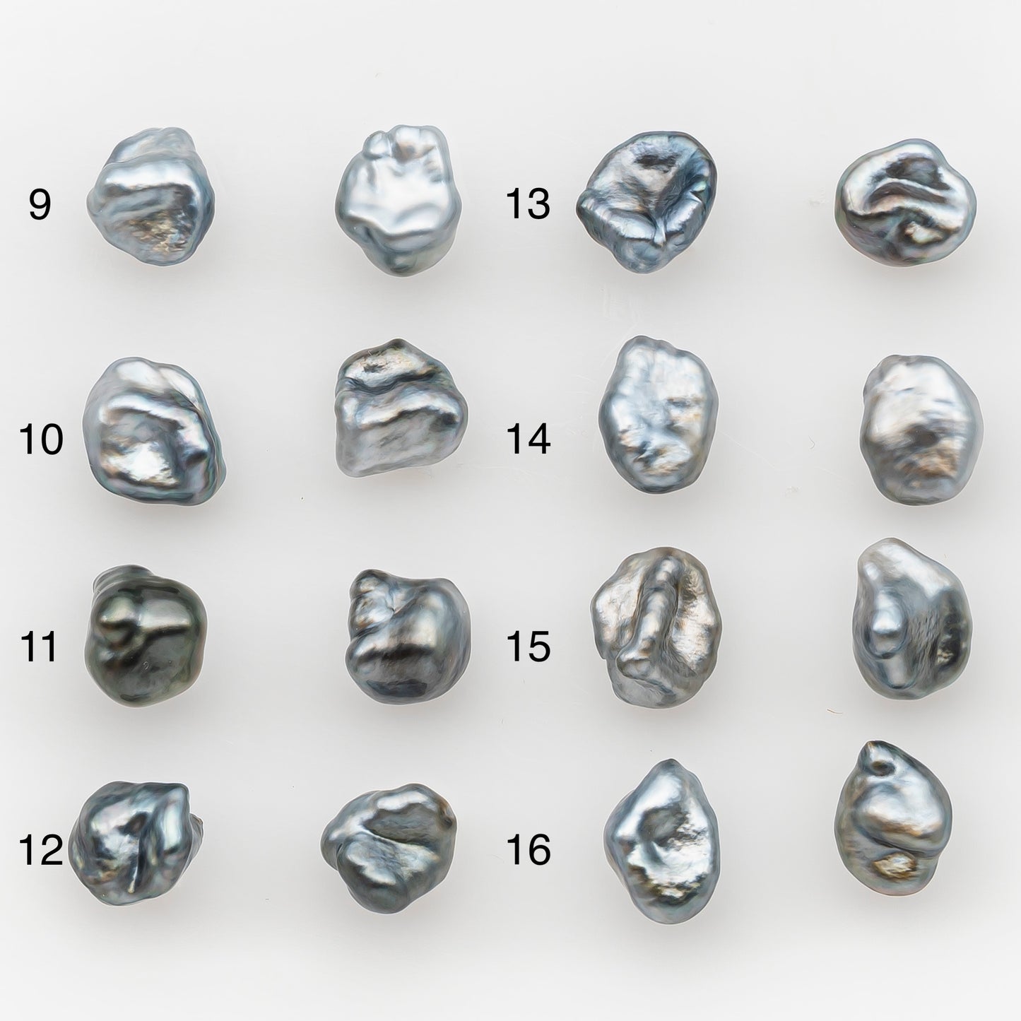 7mm Tahitian Keshi Pearl Pairs, Matched Loose Undrilled for Making Earring, Natural Color and High Luster, SKU # 3269TH