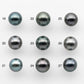 9-10mm AAA High Quality Round Tahitian Pearl in Natural Color and Very Nice Luster, Single Piece Loose Undrilled, SKU # 2085TH