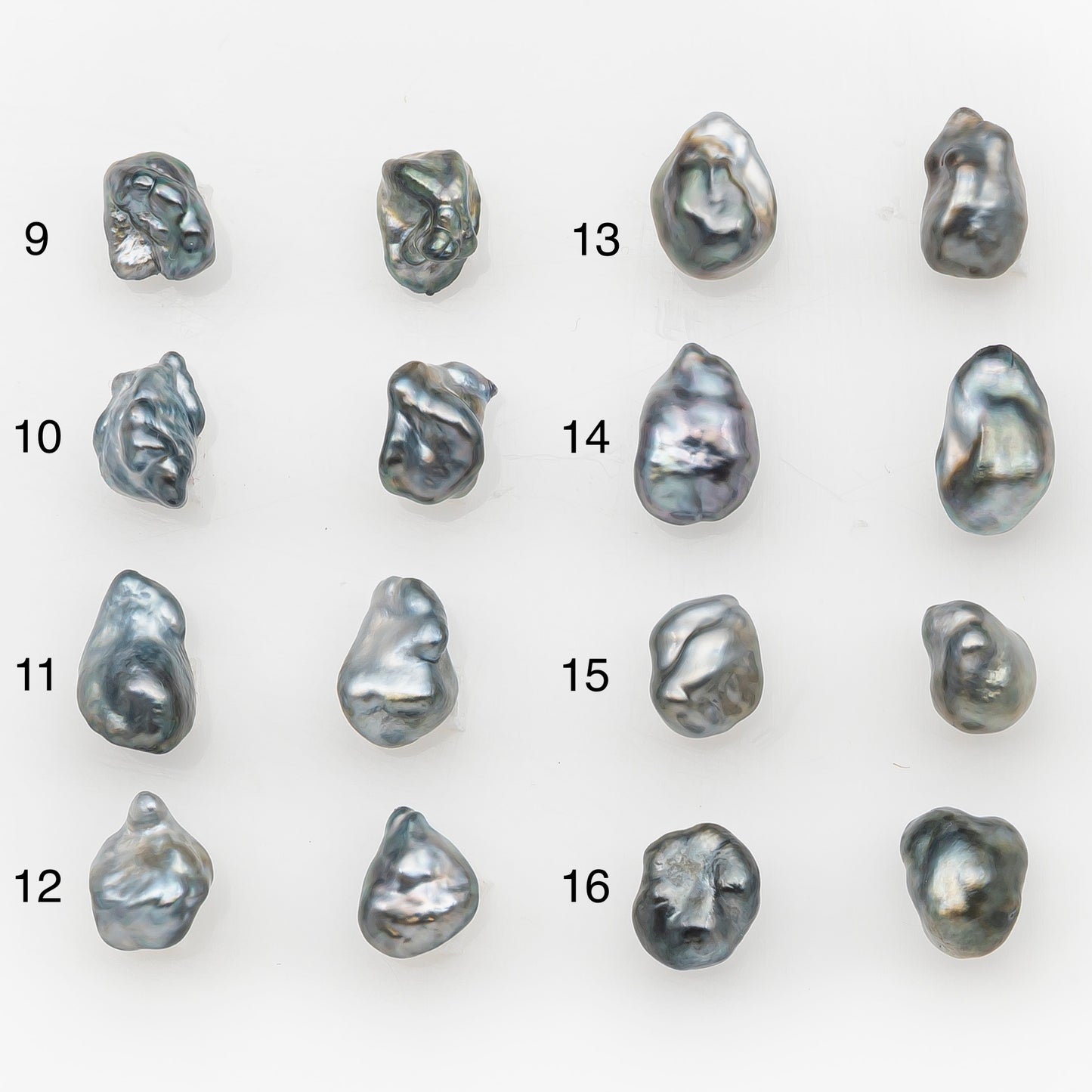 6mm Tahitian Keshi Pearl Pairs, Matched Loose Undrilled for Making Earring, Natural Color and High Luster, SKU # 3270TH