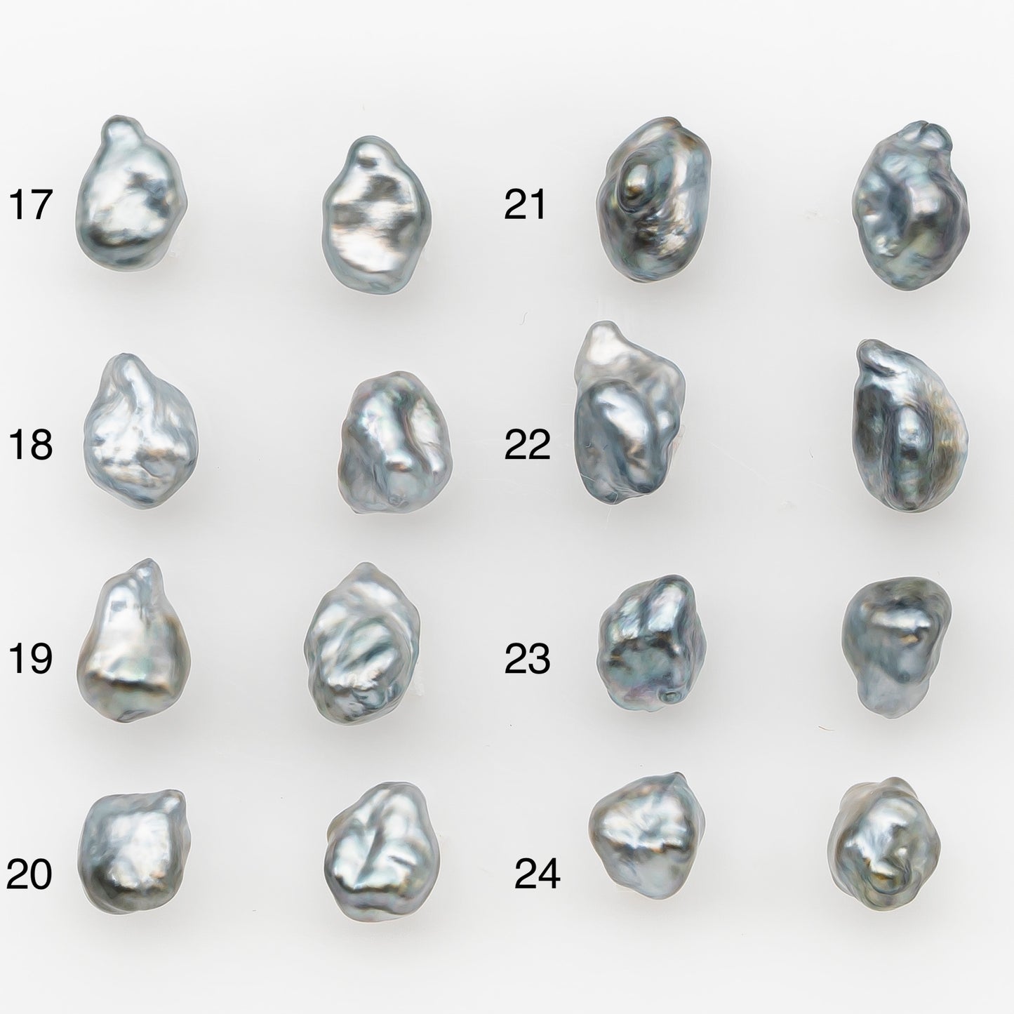 6mm Tahitian Keshi Pearl Pairs, Matched Loose Undrilled for Making Earring, Natural Color and High Luster, SKU # 3270TH