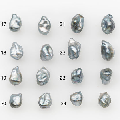 6mm Tahitian Keshi Pearl Pairs, Matched Loose Undrilled for Making Earring, Natural Color and High Luster, SKU # 3270TH