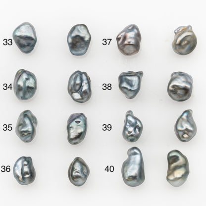 6mm Tahitian Keshi Pearl Pairs, Matched Loose Undrilled for Making Earring, Natural Color and High Luster, SKU # 3270TH