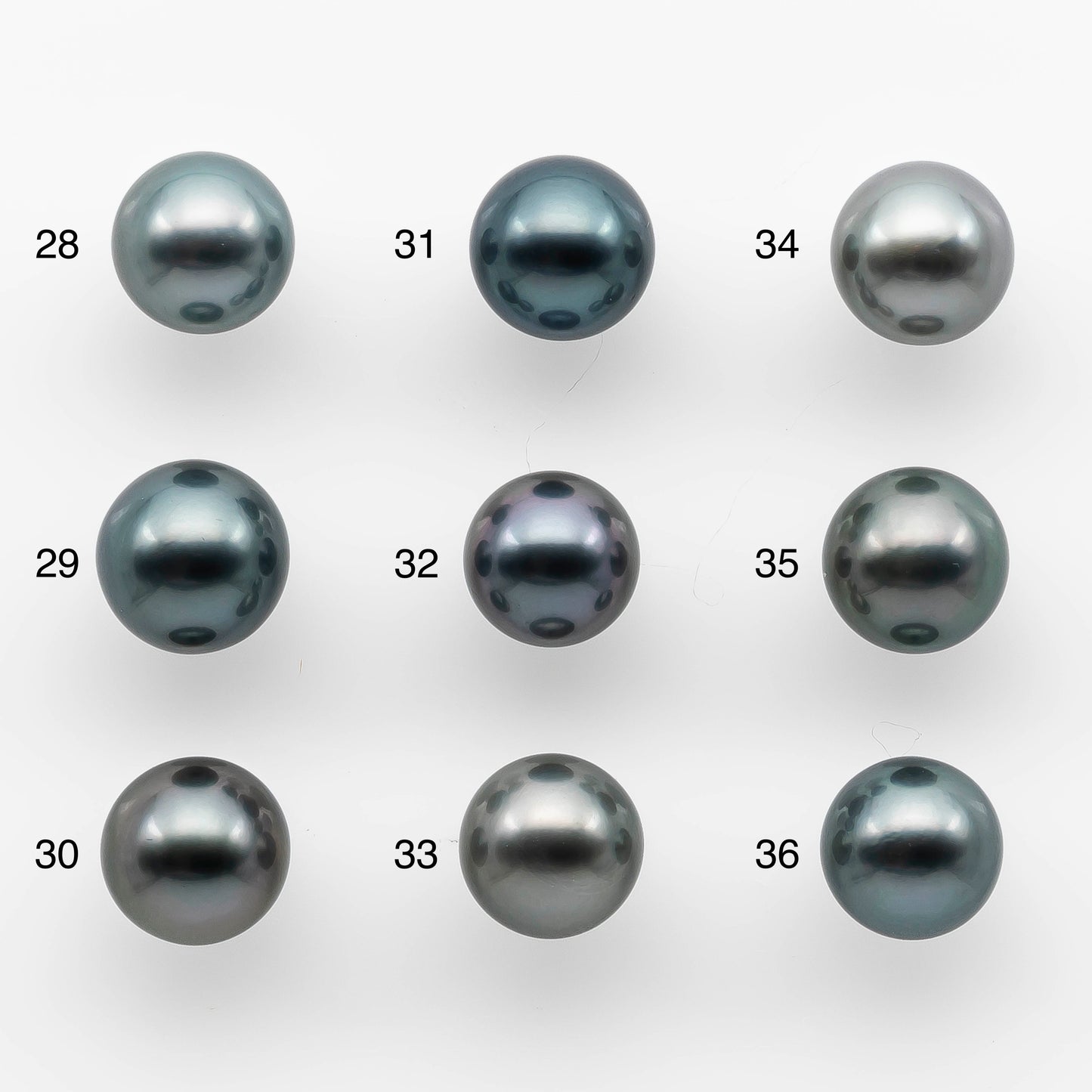 9-10mm AAA High Quality Round Tahitian Pearl in Natural Color and Very Nice Luster, Single Piece Loose Undrilled, SKU # 2085TH