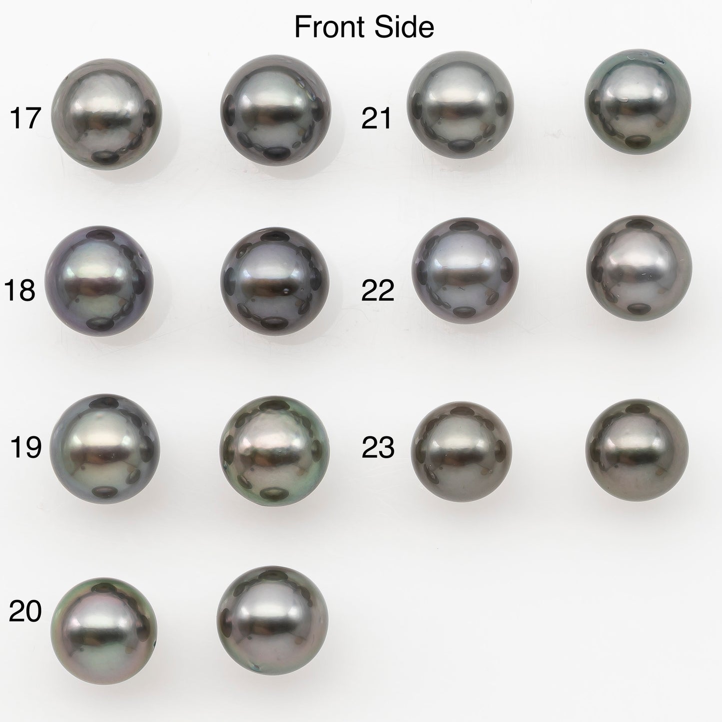 8-9mm Round Tahitian Pearl Pairs with Minor Blemishes, Matched Loose Pearls for Making Studs, for Jewelry Making Supplies, SKU # 3285TH