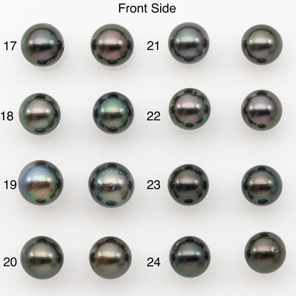 8-9mm Round Tahitian Pearl Pairs with Minor Blemishes, Matched Loose Pearls for Making Studs, for Jewelry Making Supplies, SKU # 3271TH