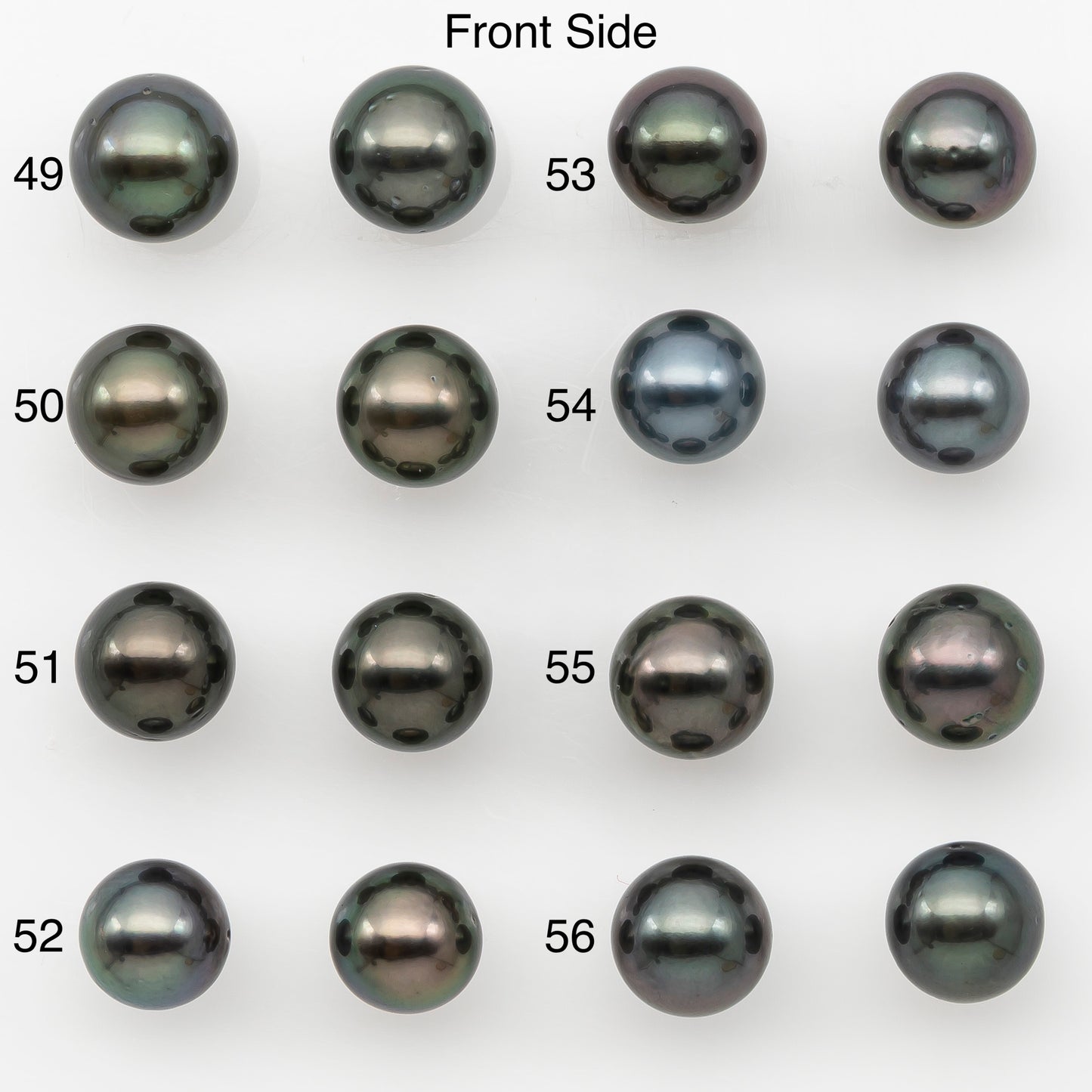 8-9mm Round Tahitian Pearl Pairs with Minor Blemishes, Matched Loose Pearls for Making Studs, for Jewelry Making Supplies, SKU # 3271TH