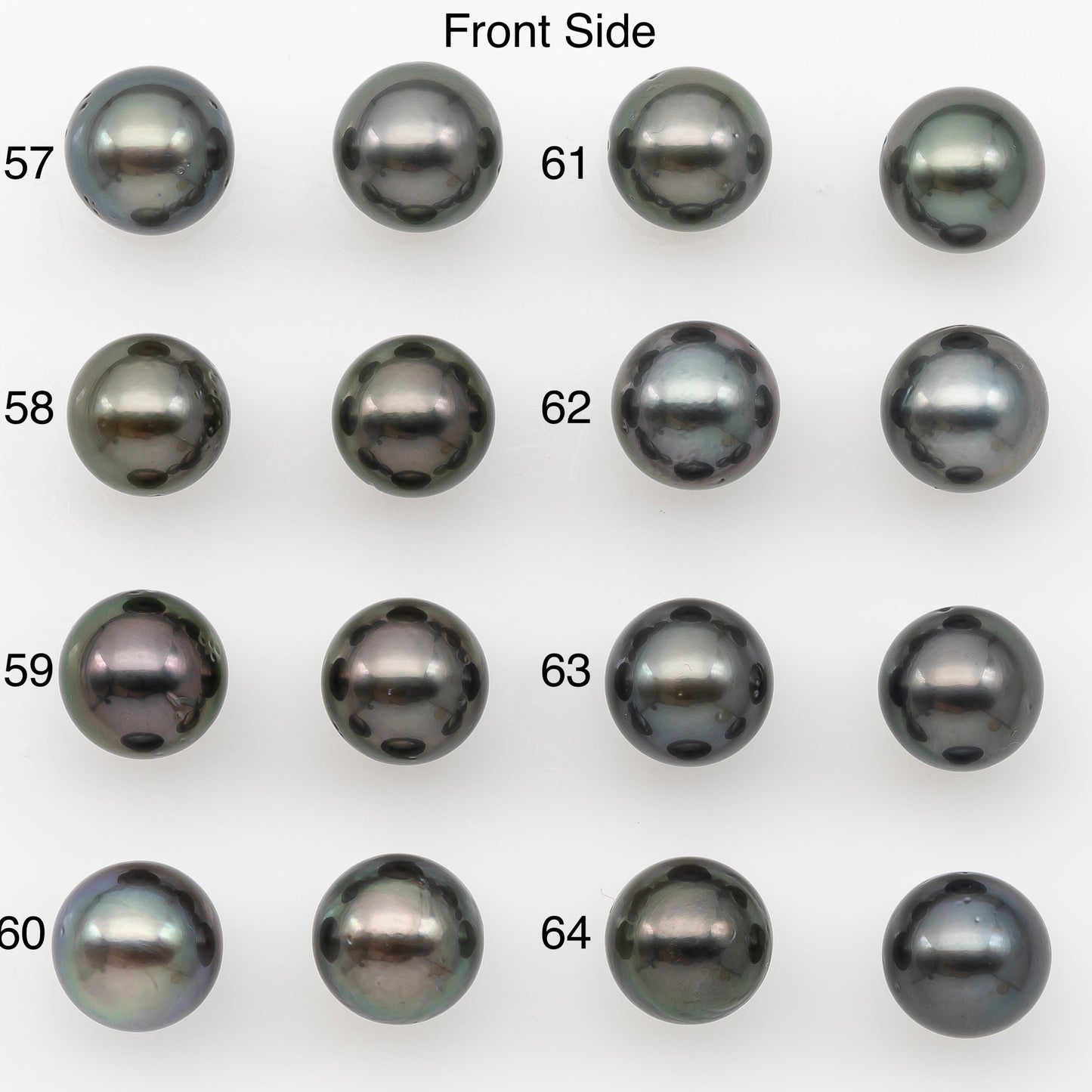 8-9mm Round Tahitian Pearl Pairs with Minor Blemishes, Matched Loose Pearls for Making Studs, for Jewelry Making Supplies, SKU # 3271TH
