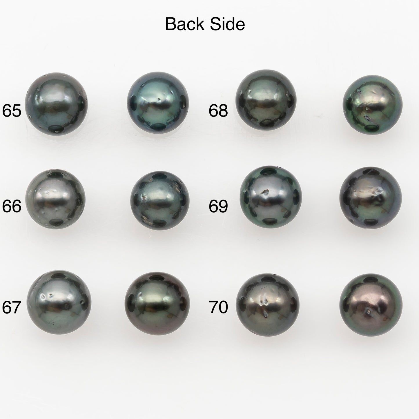 8-9mm Round Tahitian Pearl Pairs with Minor Blemishes, Matched Loose Pearls for Making Studs, for Jewelry Making Supplies, SKU # 3271TH