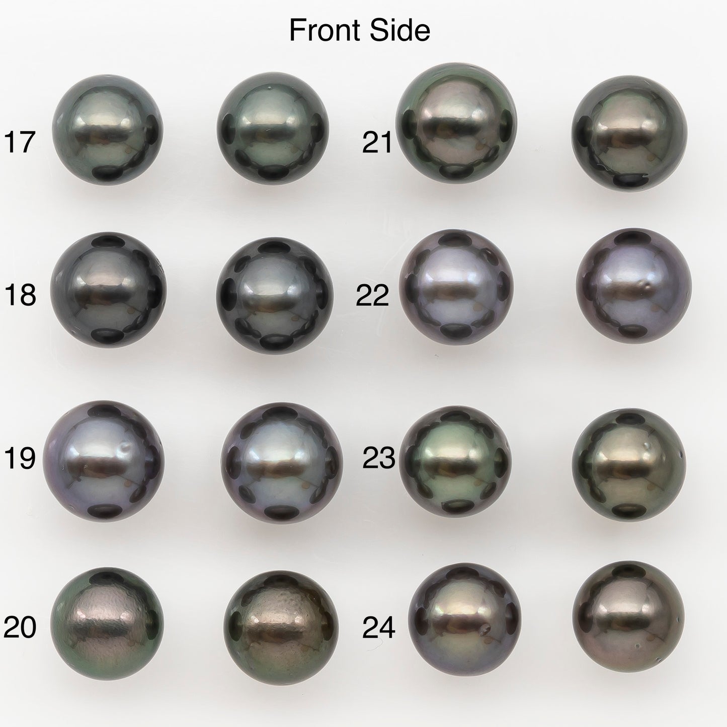 9-10mm Round Tahitian Pearl Pairs with Minor Blemishes, Matched Loose Pearls for Making Studs, for Jewelry Making Supplies, SKU # 3272TH