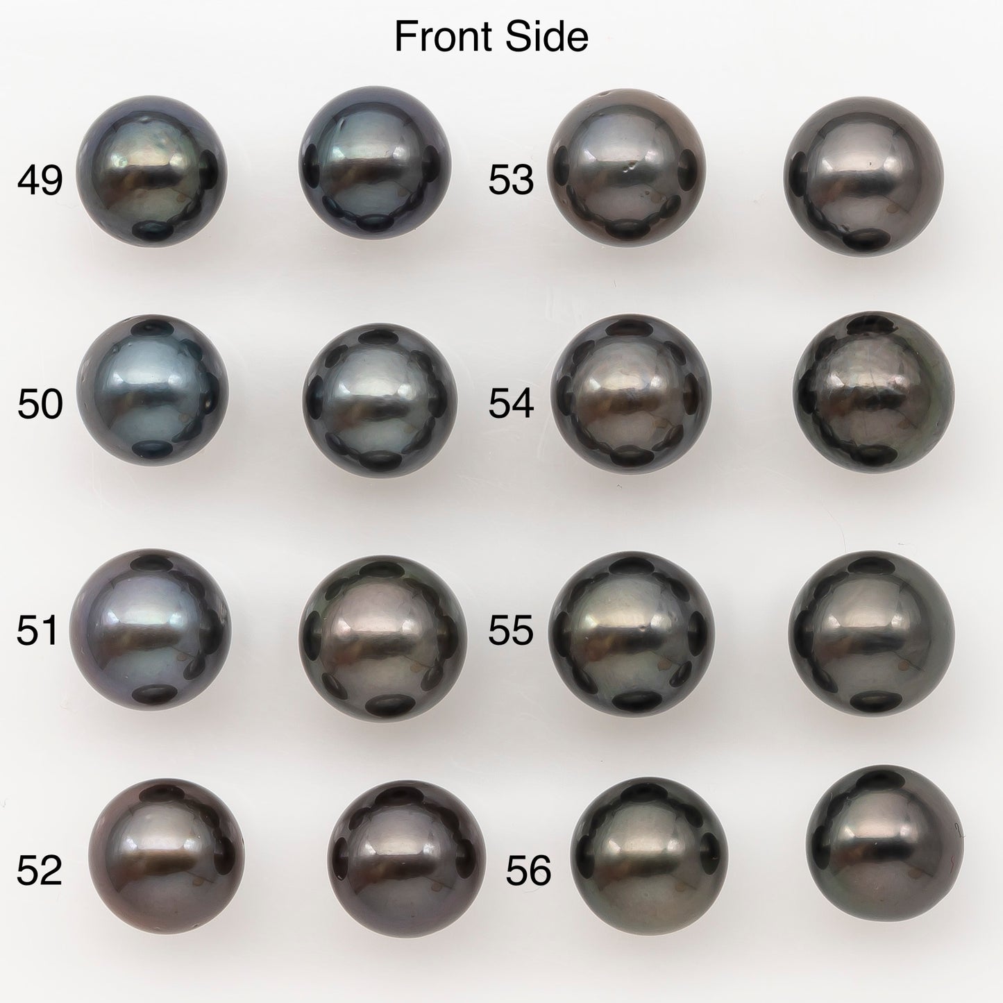9-10mm Round Tahitian Pearl Pairs with Minor Blemishes, Matched Loose Pearls for Making Studs, for Jewelry Making Supplies, SKU # 3273TH