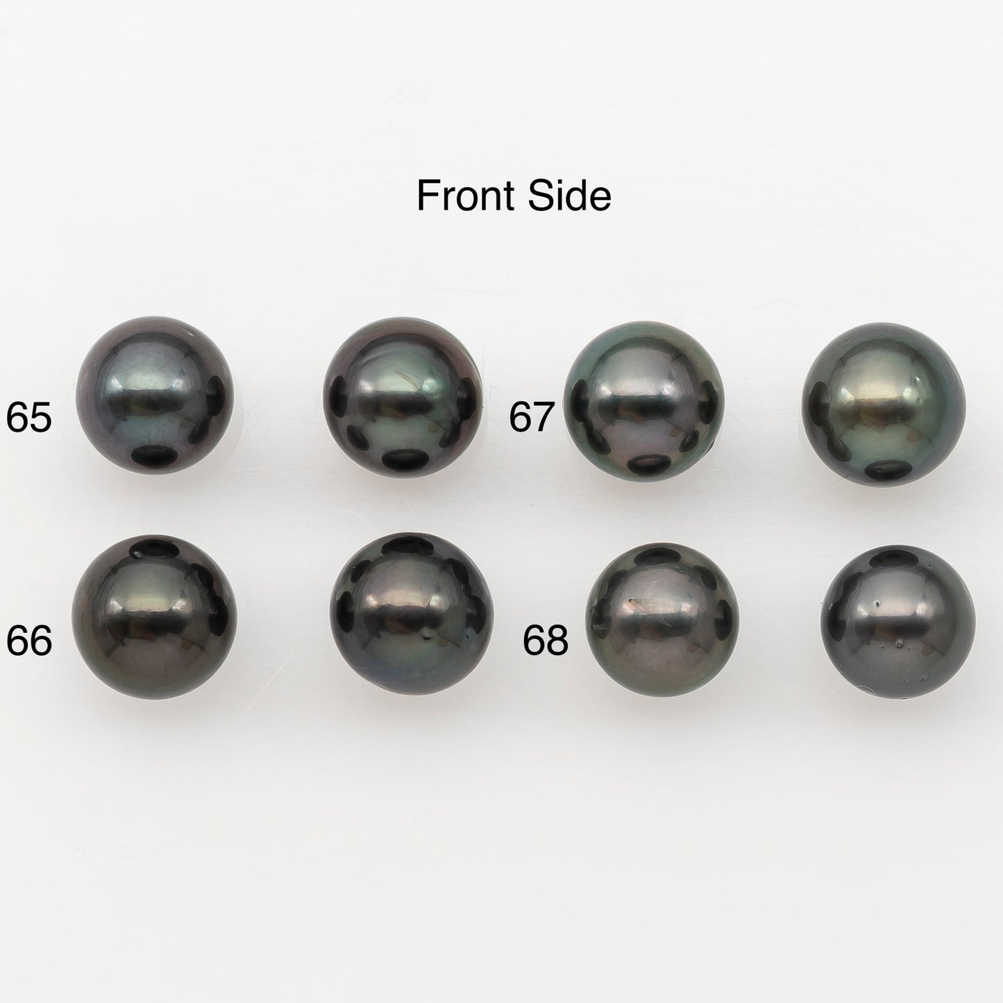 9-10mm Round Tahitian Pearl Pairs with Minor Blemishes, Matched Loose Pearls for Making Studs, for Jewelry Making Supplies, SKU # 3273TH