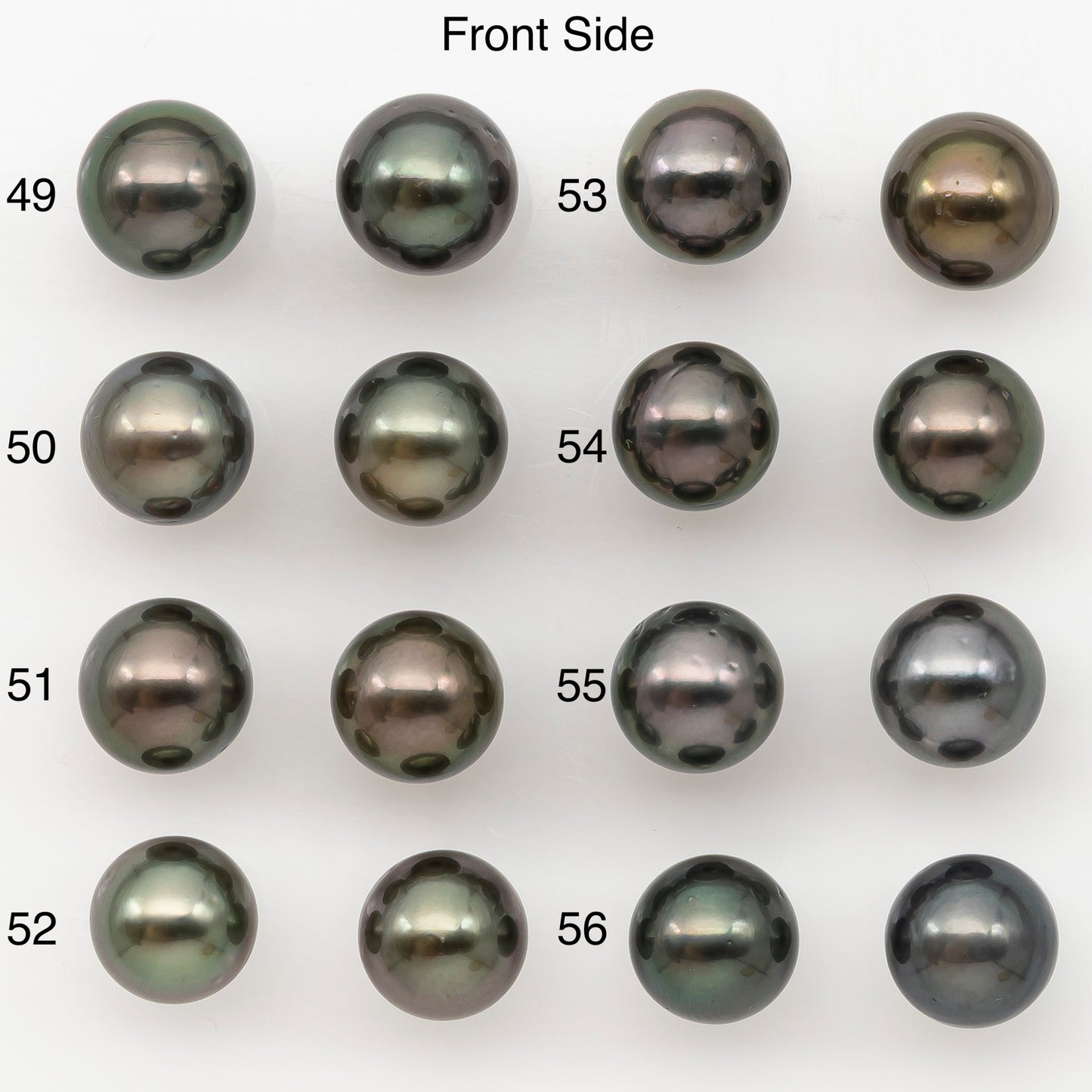 9-10mm Round Tahitian Pearl Pairs with Minor Blemishes, Matched Loose Pearls for Making Studs, for Jewelry Making Supplies, SKU # 32734TH