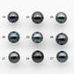 9-10mm High Quality Round Tahitian Pearl in Natural Color and Nice Luster with Minor Blemishe, Single Piece Loose Undrilled, SKU # 2086TH