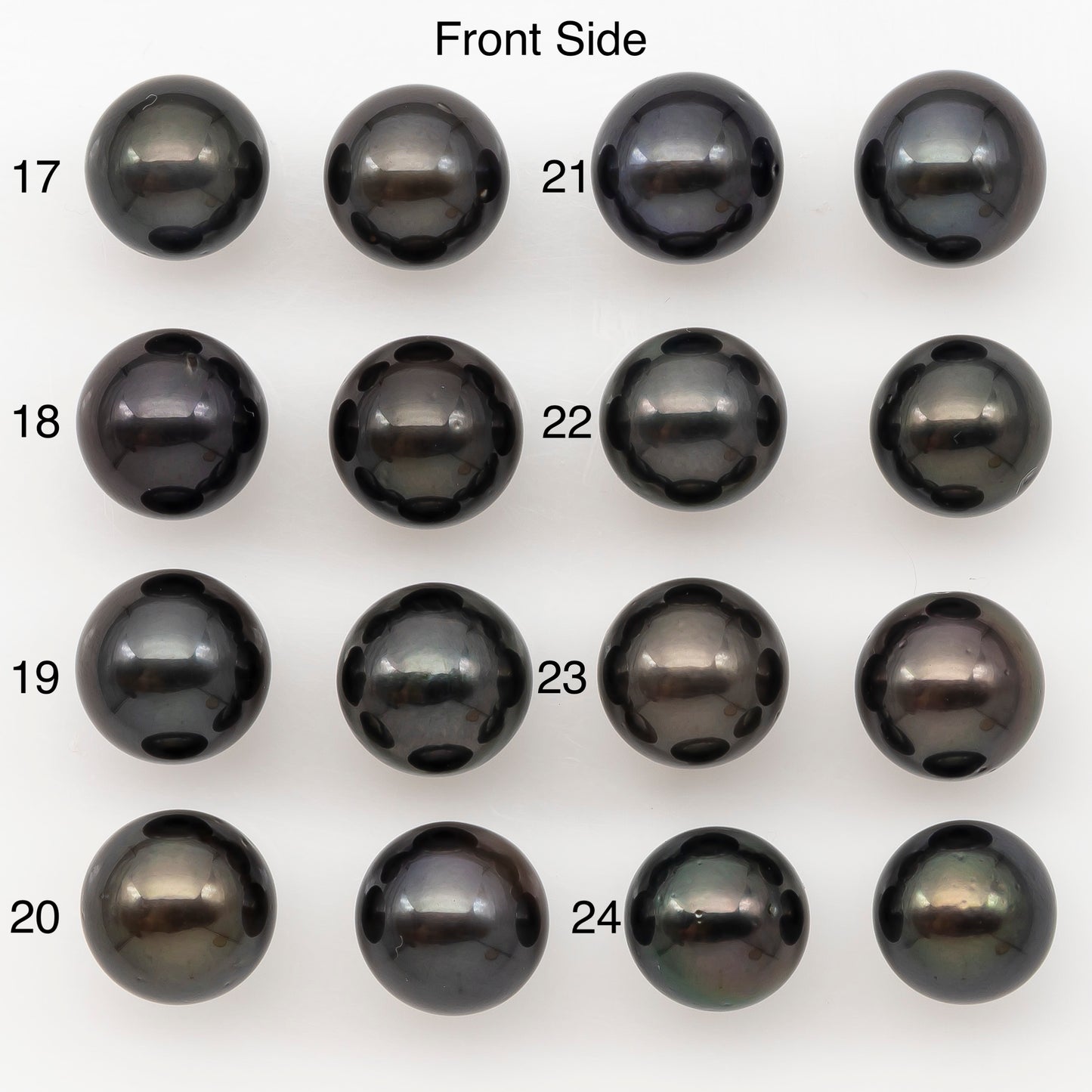 10-11mm Round Tahitian Pearl Pairs with Minor Blemishes, Matched Loose Pearls for Making Studs, for Jewelry Making Supplies, SKU # 3275TH