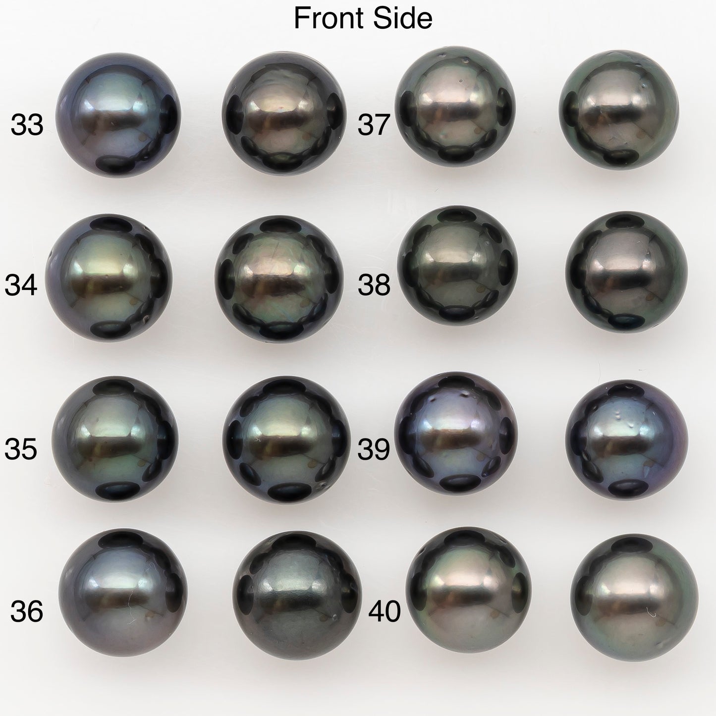 10-11mm Round Tahitian Pearl Pairs with Minor Blemishes, Matched Loose Pearls for Making Studs, for Jewelry Making Supplies, SKU # 3275TH
