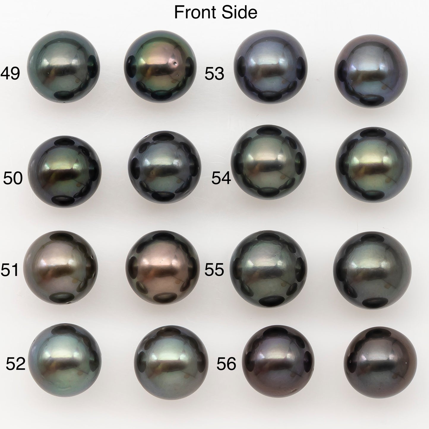 10-11mm Round Tahitian Pearl Pairs with Minor Blemishes, Matched Loose Pearls for Making Studs, for Jewelry Making Supplies, SKU # 3275TH