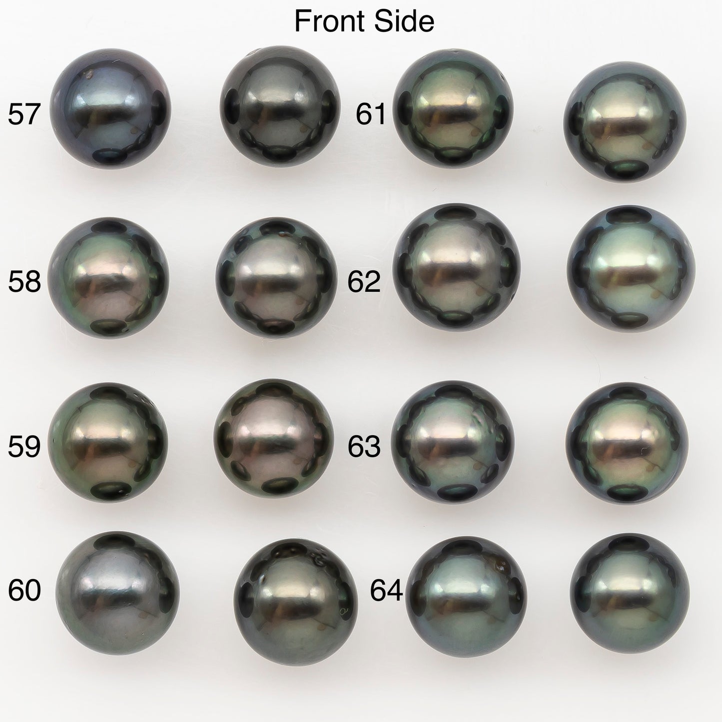 10-11mm Round Tahitian Pearl Pairs with Minor Blemishes, Matched Loose Pearls for Making Studs, for Jewelry Making Supplies, SKU # 3275TH