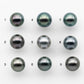 10-11mm AAA High Quality Round Tahitian Pearl in Natural Color and Very Nice Luster, Single Piece Loose Undrilled, SKU # 2087TH