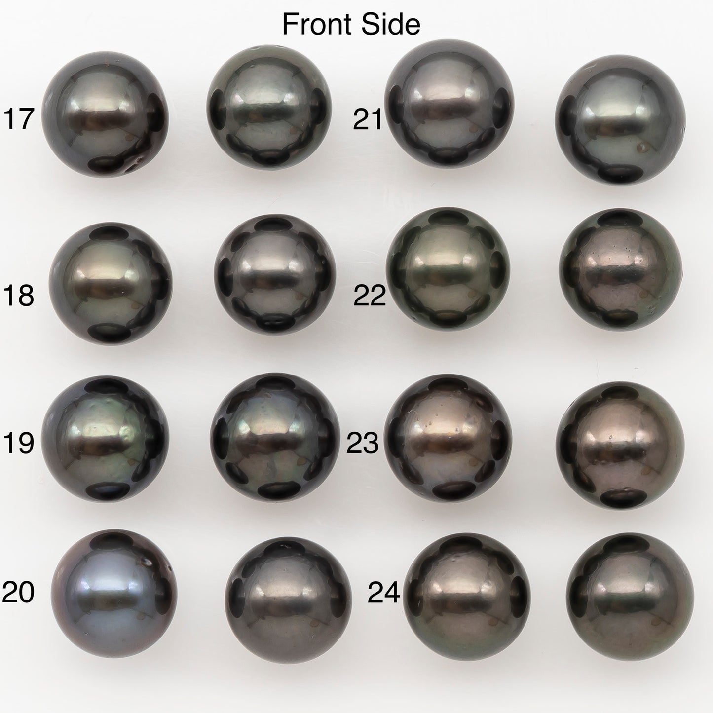 10-11mm Round Tahitian Pearl Pairs with Minor Blemishes, Matched Loose Pearls for Making Studs, for Jewelry Making Supplies, SKU # 3276TH