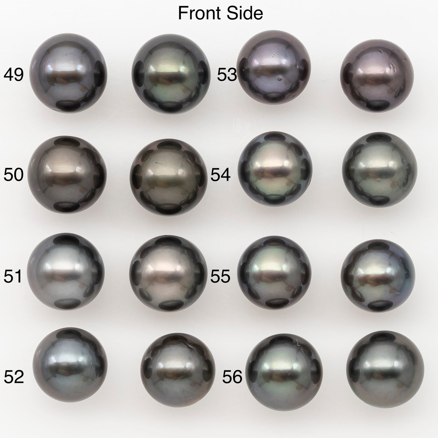 10-11mm Round Tahitian Pearl Pairs with Minor Blemishes, Matched Loose Pearls for Making Studs, for Jewelry Making Supplies, SKU # 3276TH