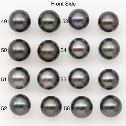 10-11mm Round Tahitian Pearl Pairs with Minor Blemishes, Matched Loose Pearls for Making Studs, for Jewelry Making Supplies, SKU # 3276TH
