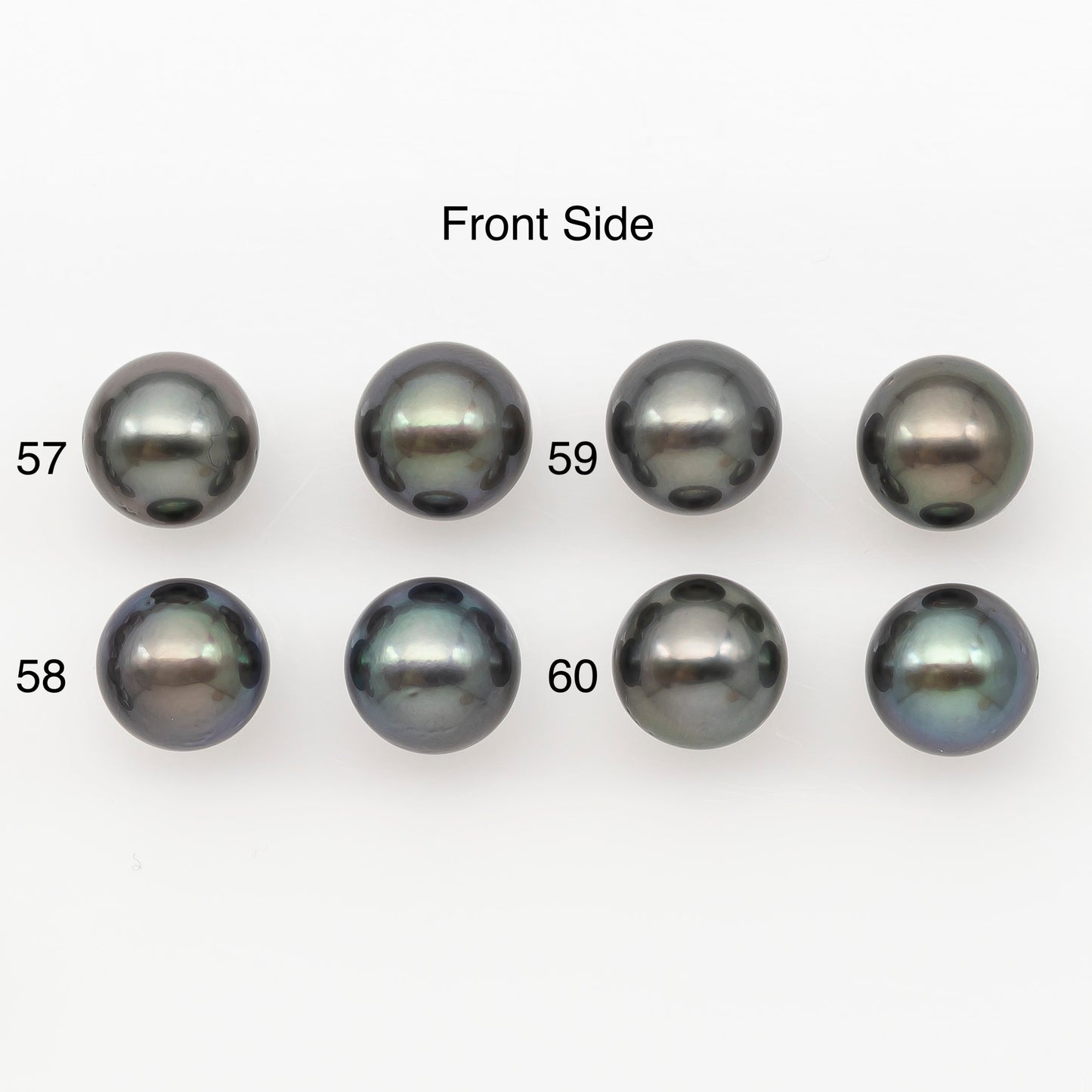 10-11mm Round Tahitian Pearl Pairs with Minor Blemishes, Matched Loose Pearls for Making Studs, for Jewelry Making Supplies, SKU # 3276TH