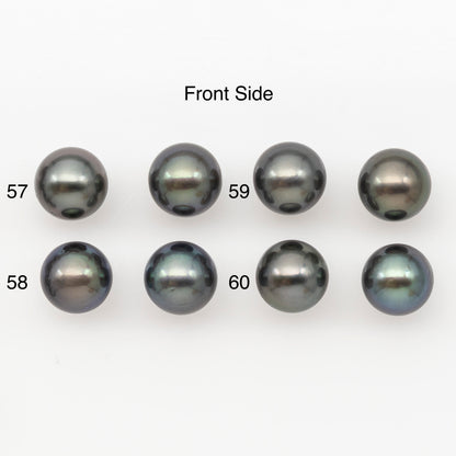 10-11mm Round Tahitian Pearl Pairs with Minor Blemishes, Matched Loose Pearls for Making Studs, for Jewelry Making Supplies, SKU # 3276TH