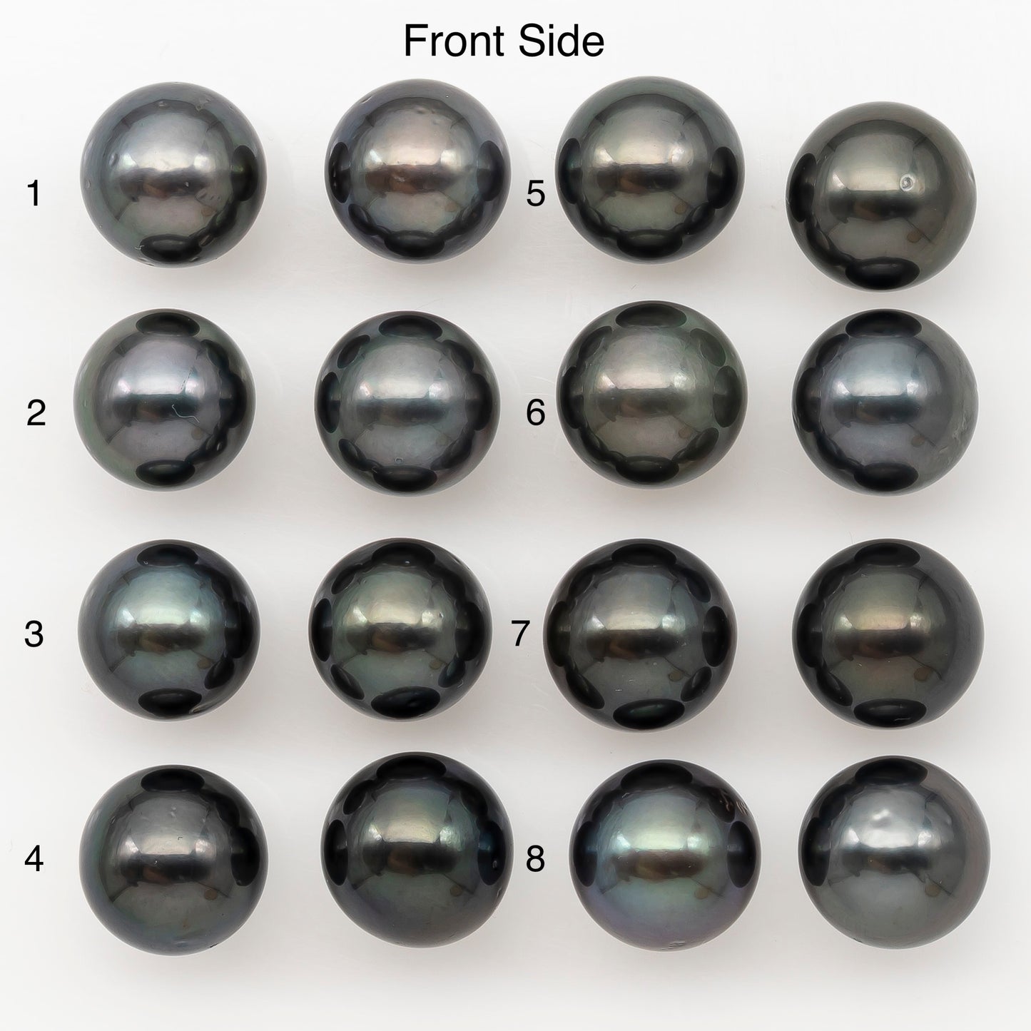 11-12mm Round Tahitian Pearl Pairs with Minor Blemishes, Matched Loose Pearls for Making Studs, for Jewelry Making Supplies, SKU # 3277TH