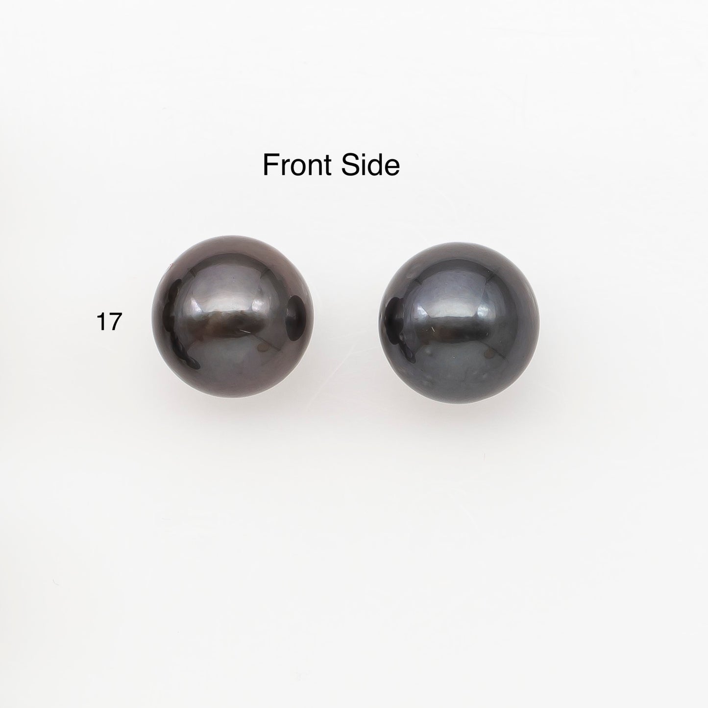 11-12mm Round Tahitian Pearl Pairs with Minor Blemishes, Matched Loose Pearls for Making Studs, for Jewelry Making Supplies, SKU # 3277TH