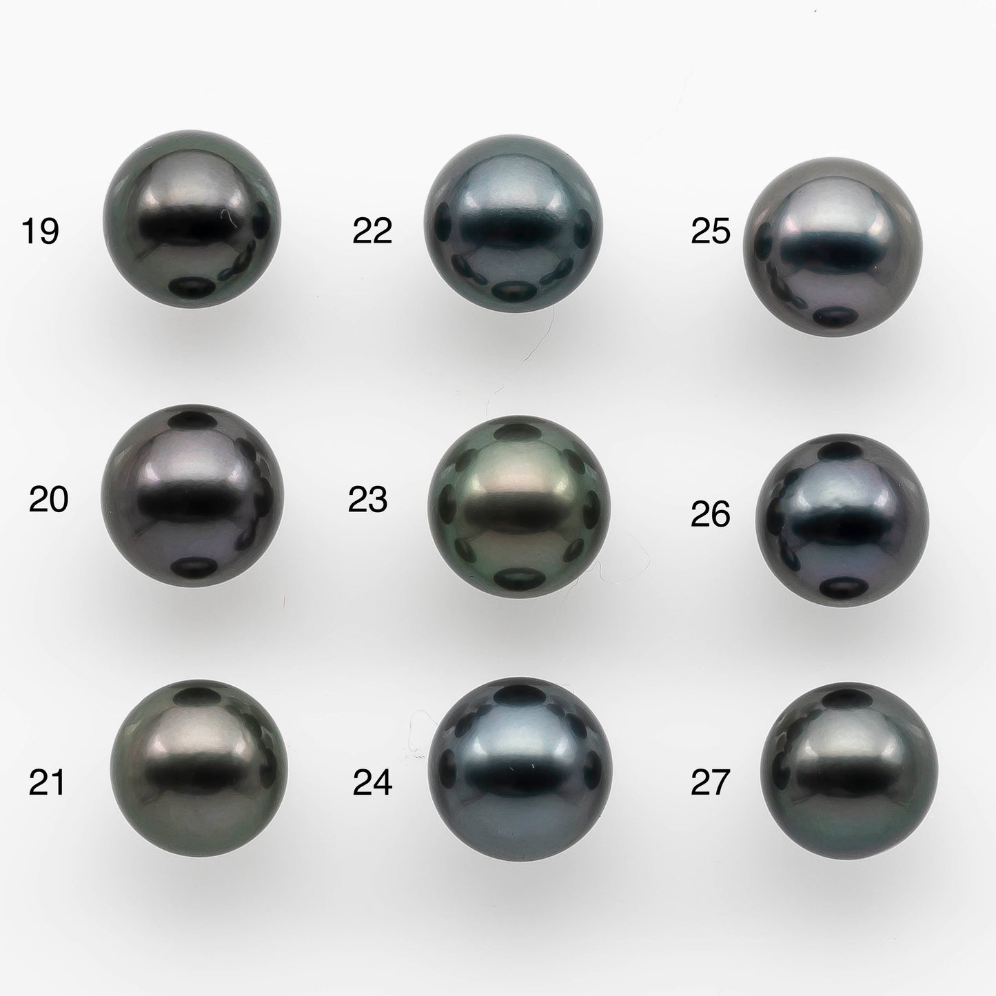 10-11mm AAA High Quality Round Tahitian Pearl in Natural Color and Very Nice Luster, Single Piece Loose Undrilled, SKU # 2087TH