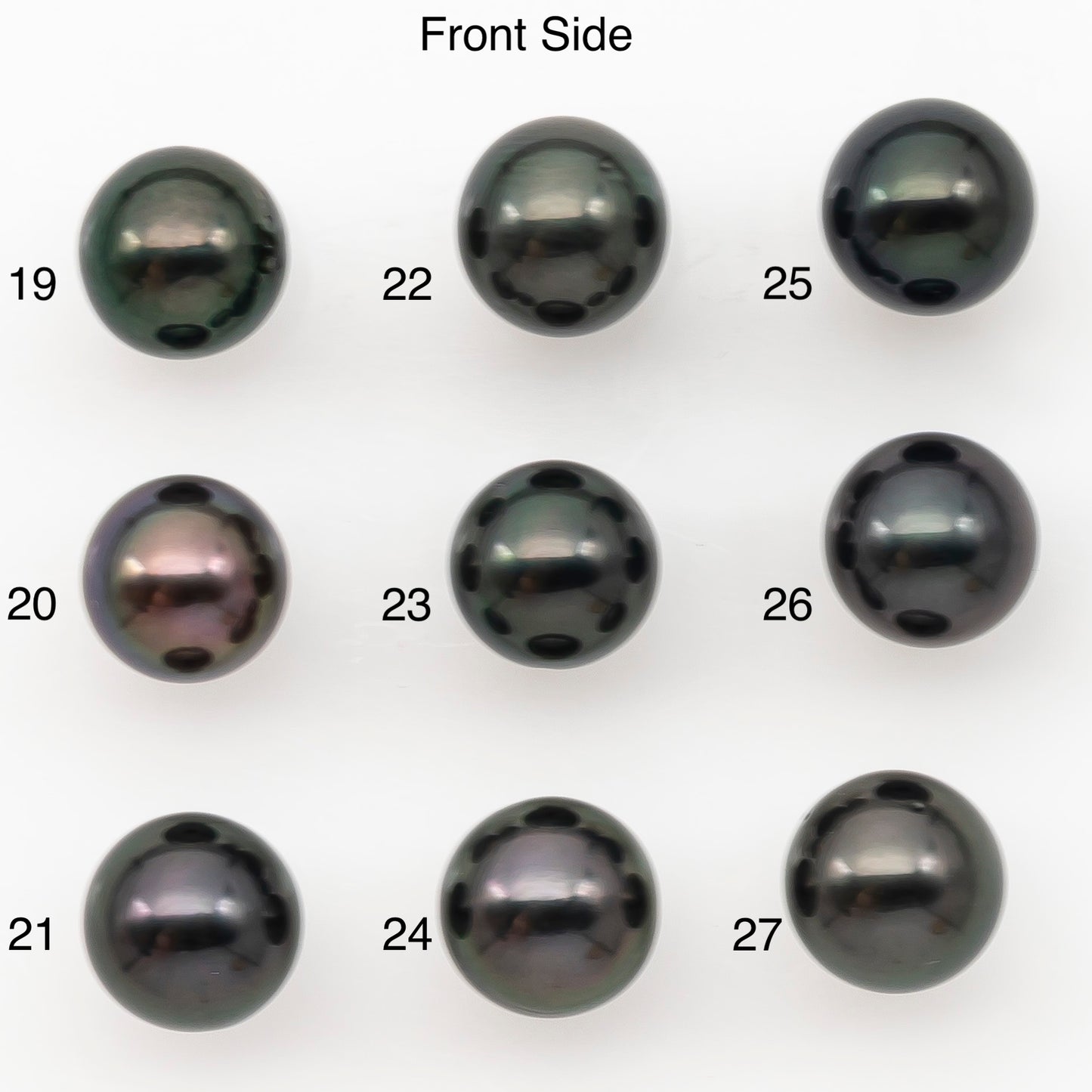 8-9mm Round Tahitian Pearl Natural Color with Minor Blemishes, Loose Undrilled for Jewelry Making, SKU # 3281TH