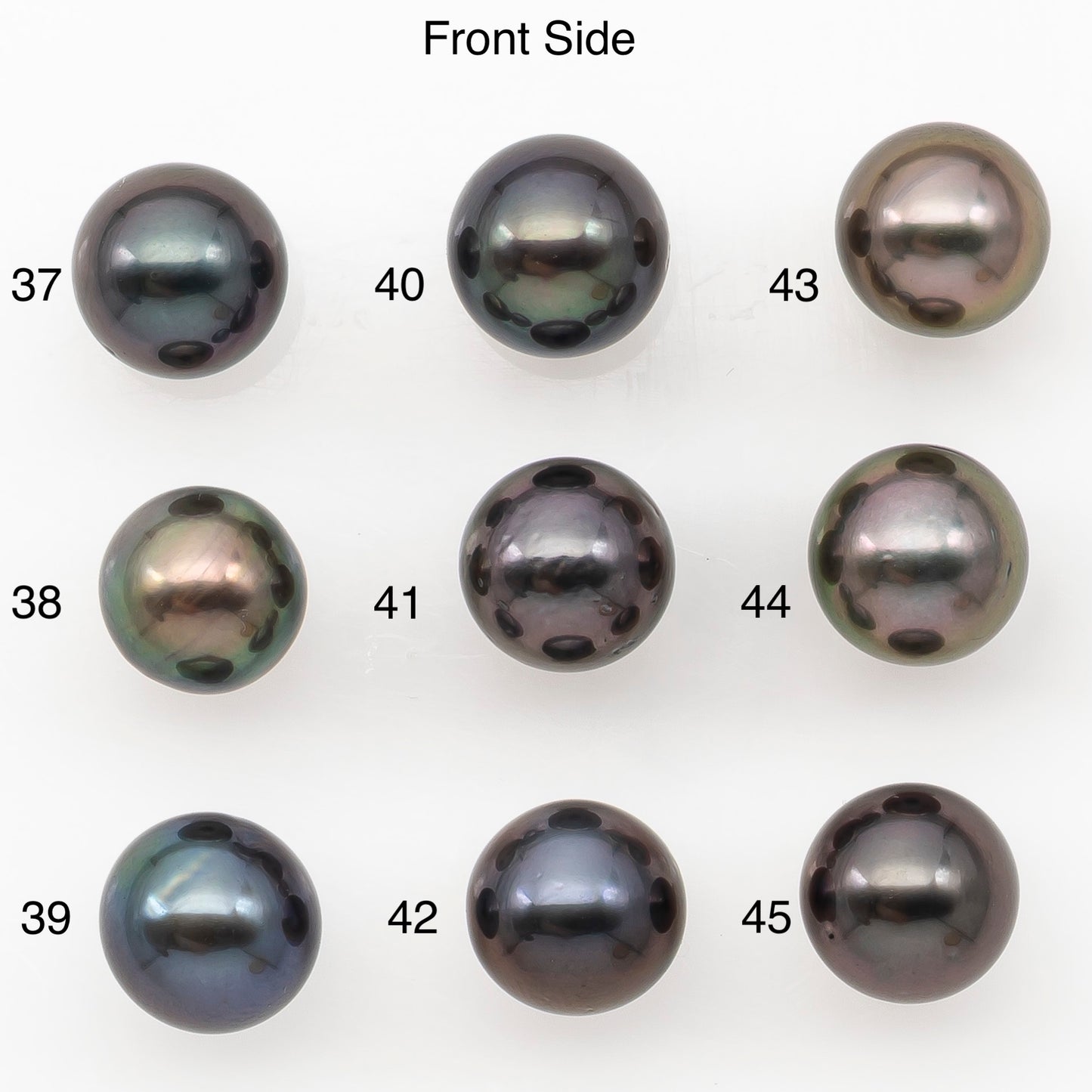 8-9mm Round Tahitian Pearl Natural Color with Minor Blemishes, Loose Undrilled for Jewelry Making, SKU # 3281TH