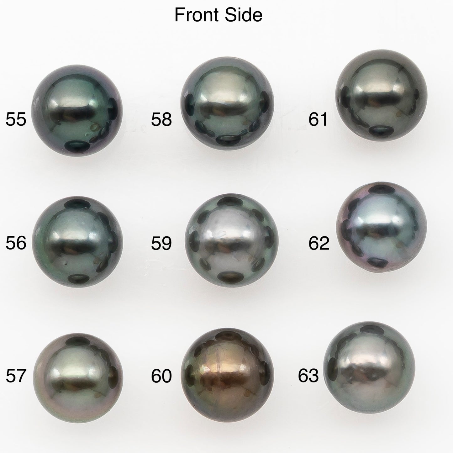 8-9mm Round Tahitian Pearl Natural Color with Minor Blemishes, Loose Undrilled for Jewelry Making, SKU # 3281TH