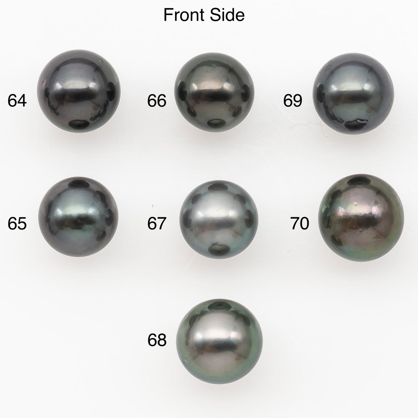 8-9mm Round Tahitian Pearl Natural Color with Minor Blemishes, Loose Undrilled for Jewelry Making, SKU # 3281TH