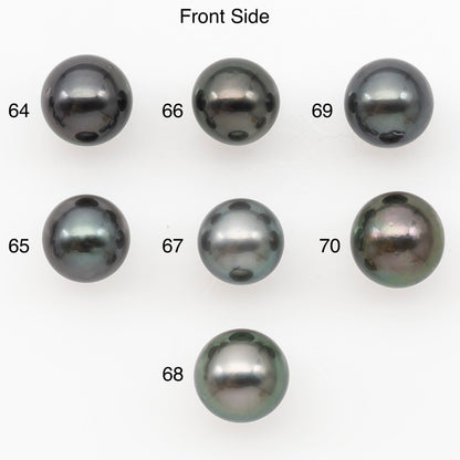 8-9mm Round Tahitian Pearl Natural Color with Minor Blemishes, Loose Undrilled for Jewelry Making, SKU # 3281TH