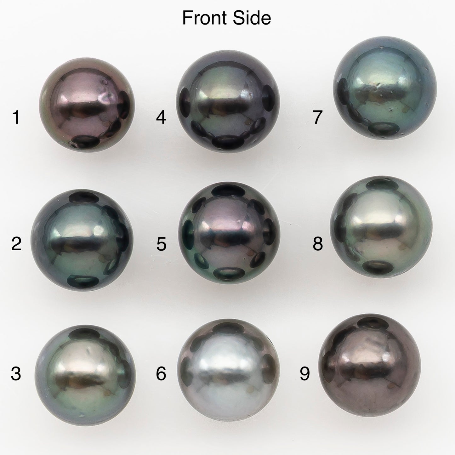 9-10mm Round Tahitian Pearl Natural Color with Minor Blemishes, Loose Undrilled for Jewelry Making, SKU # 3282TH