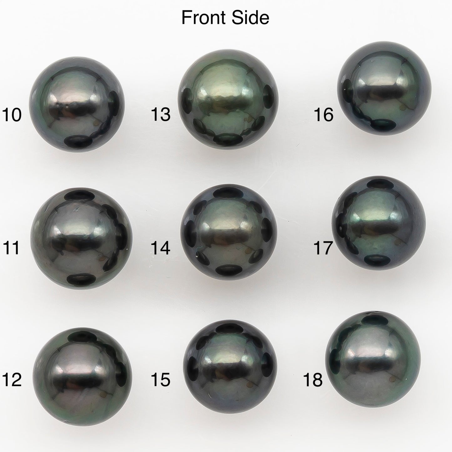 9-10mm Round Tahitian Pearl Natural Color with Minor Blemishes, Loose Undrilled for Jewelry Making, SKU # 3282TH